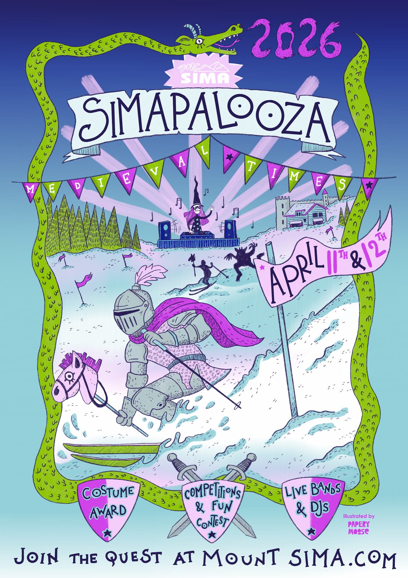 Simapalooza 2026 Poster design by Papery Moose
